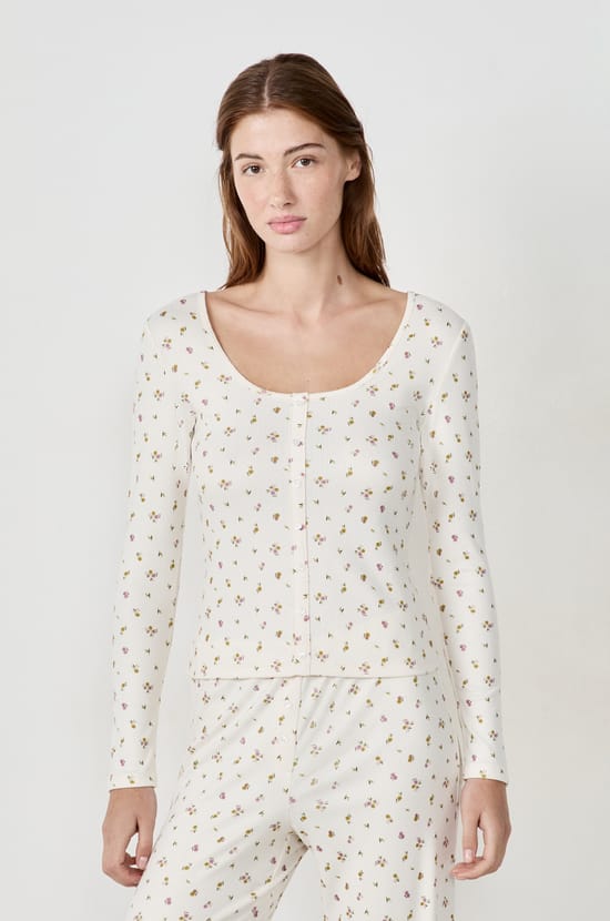 Floral pyjama T-shirt;${refinementColor}
