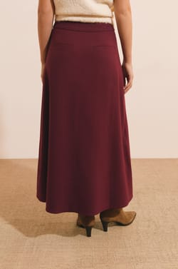Jupe longue avec d&eacute;tails boutons;${refinementColor}