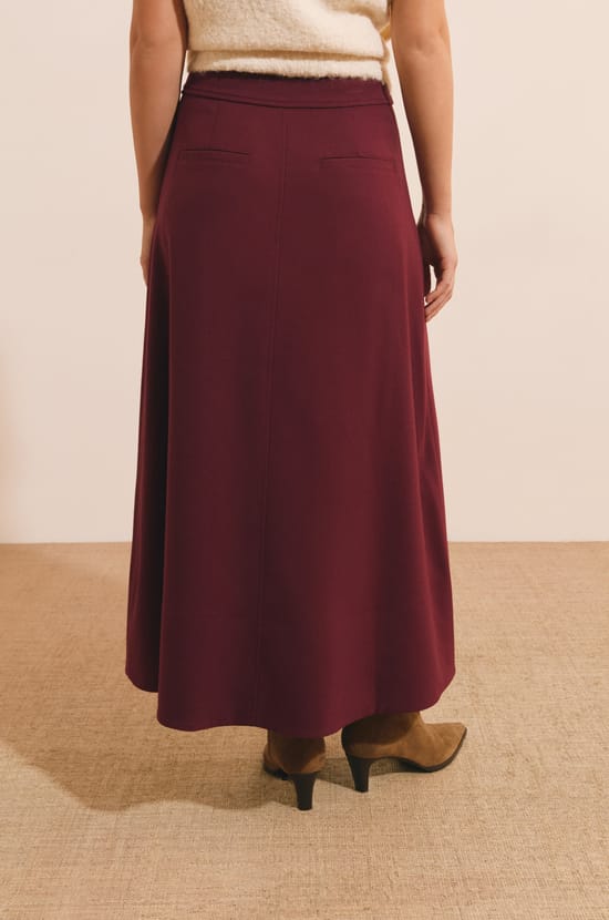 Jupe longue avec d&eacute;tails boutons;${refinementColor}