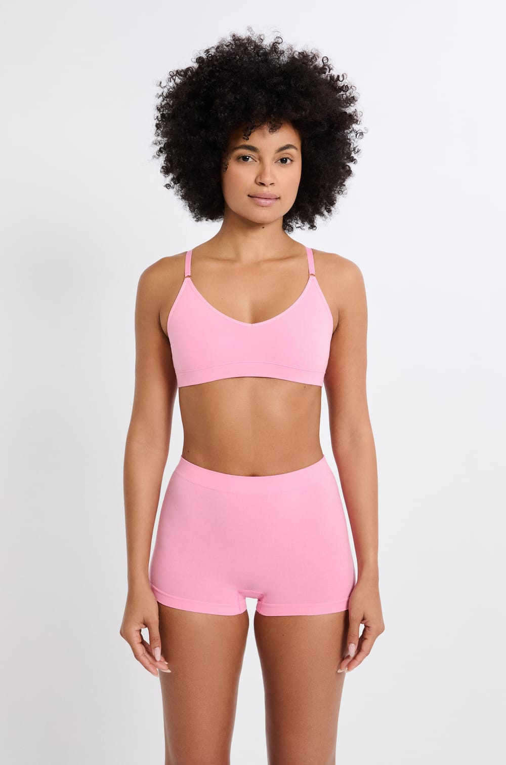 Soutien-gorge brassière sans coutures avec coton ;${refinementColor}
