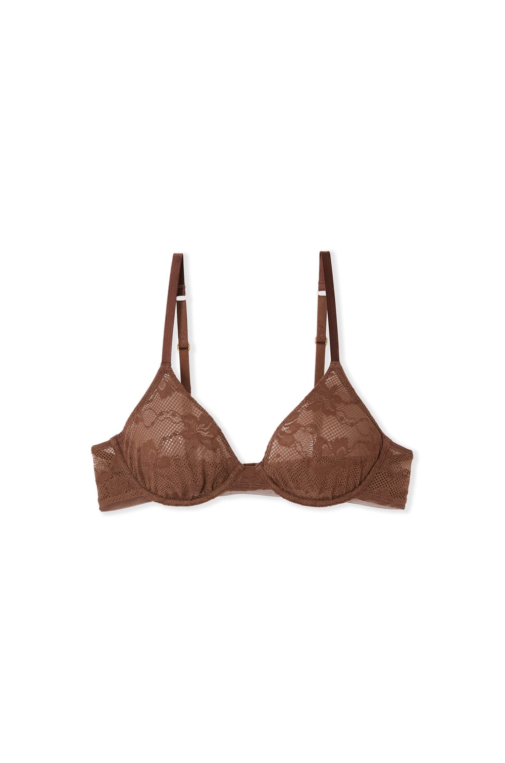 Soutien-gorge coques fines en dentelle;${refinementColor}
