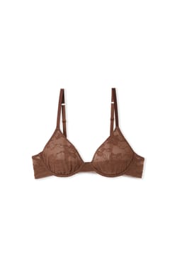 Soutien-gorge coques fines en dentelle;${refinementColor}