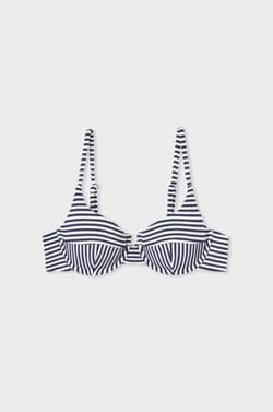 Bügel Bikini-Top mit Streifen;${refinementColor}