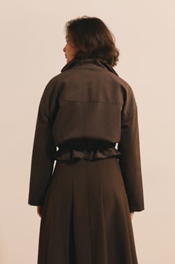 Veste saharienne courte effet su&eacute;dine;${refinementColor}