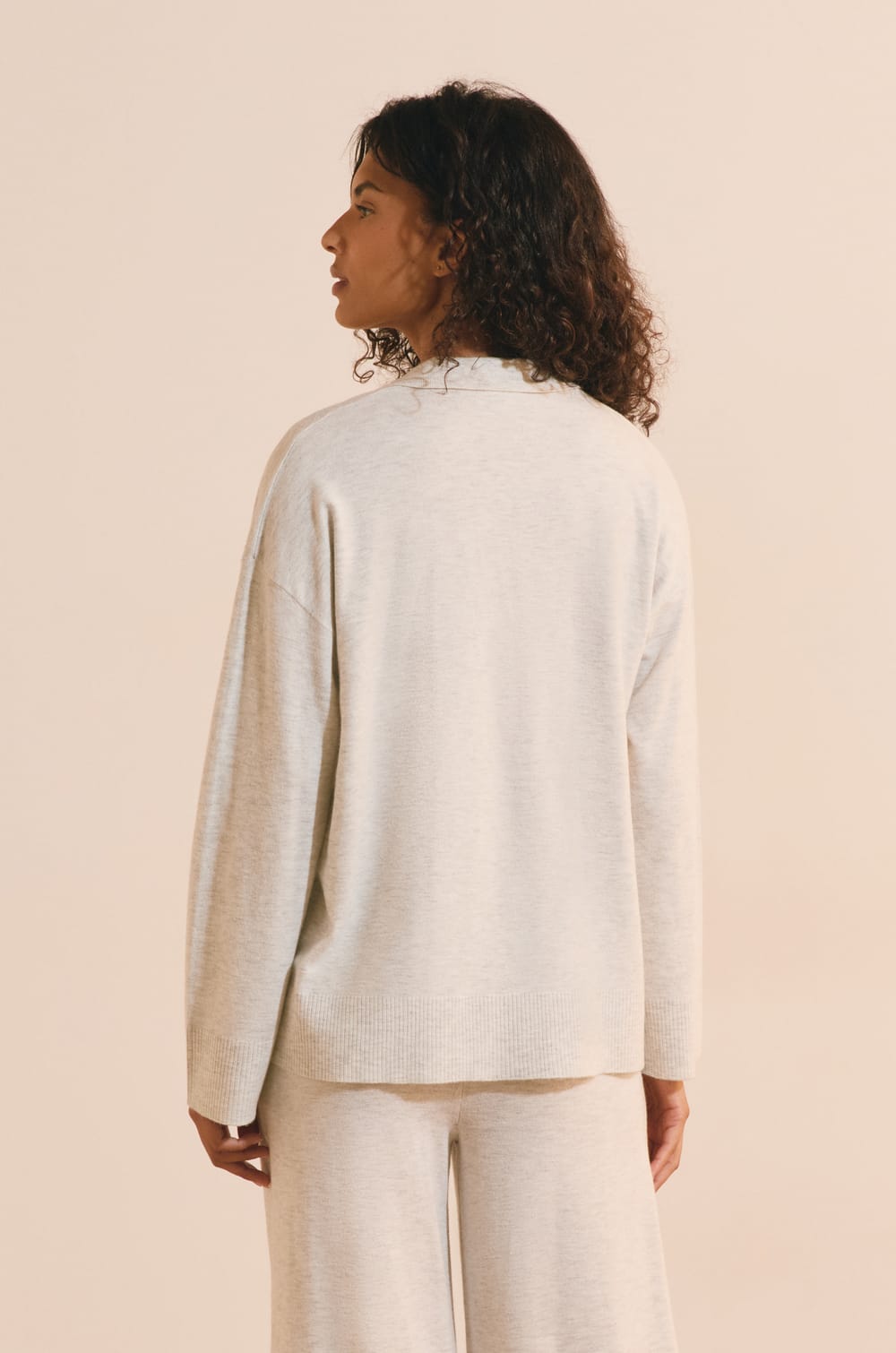 Pull de pyjama avec col polo;${refinementColor}