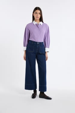 Vaqueros rectos con bolsillos delanteros;${refinementColor}