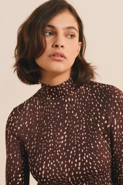 T-shirt manches longues &agrave; motifs;${refinementColor}