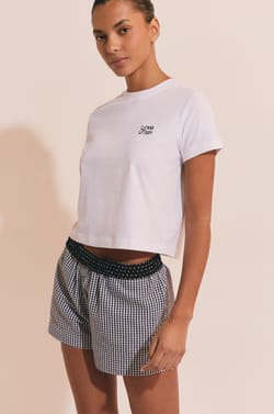 T-shirt de pyjama en coton &agrave; inscription "sea sun;${refinementColor}