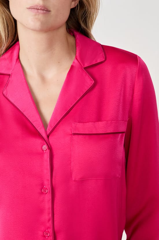 Chemise de pyjama satinée;${refinementColor}