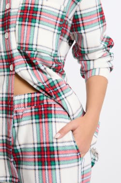 Chemise de pyjama à carreaux;${refinementColor}