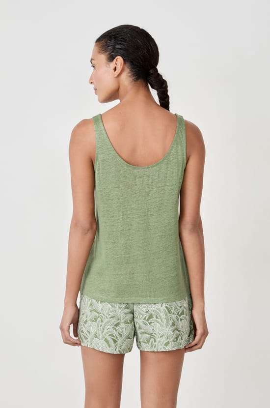 100% Linen Tank Top;${refinementColor}