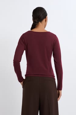 T-shirt col rond manches longues;${refinementColor}