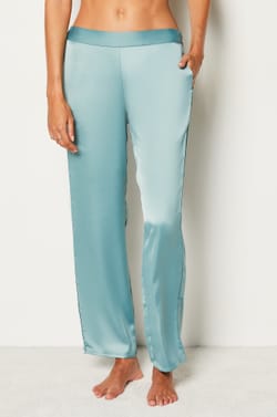 Pantalón de pijama de raso;${refinementColor}