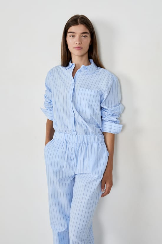 Chemise de pyjama à rayures;${refinementColor}