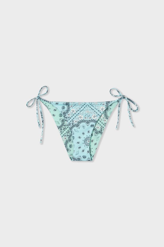 Tie-side bikini bottom with reversible print;${refinementColor}
