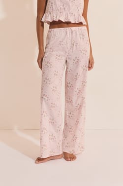 Pantalon de pyjama &agrave; motifs fleuris;${refinementColor}