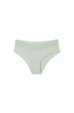 V-Shape Hipster in Microfibre and Lace;${refinementColor}