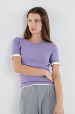 T-shirt manches courtes avec coton;${refinementColor}