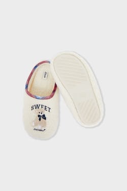 Chaussons en fausse fourrure à motifs;${refinementColor}
