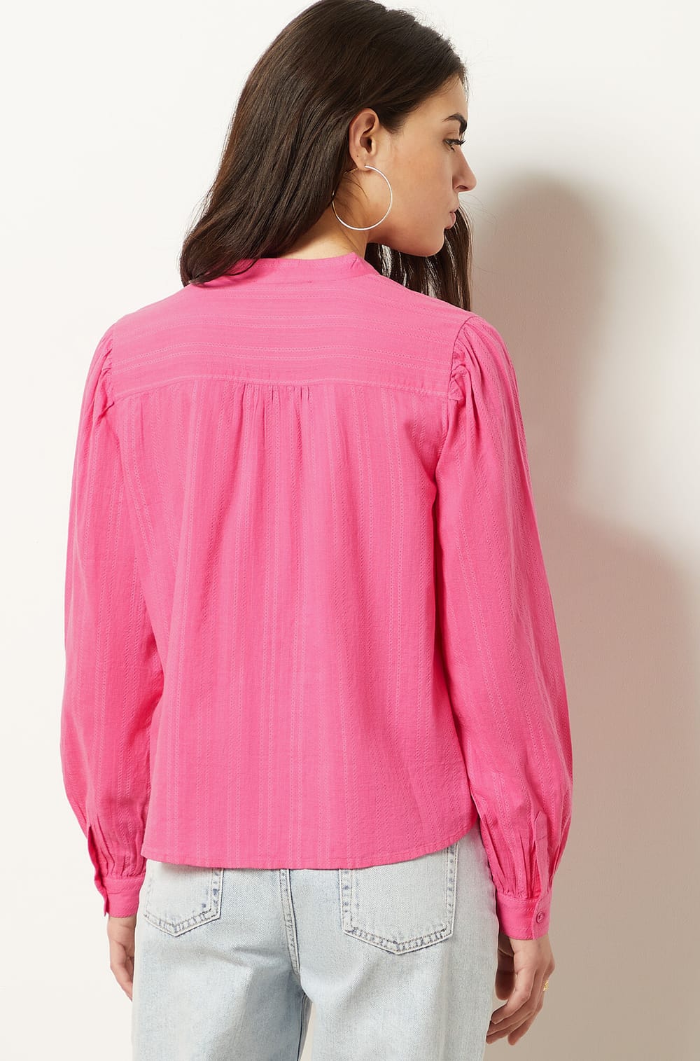 Chemisier 100% coton FRANKA ROSE BONBON - ETAM