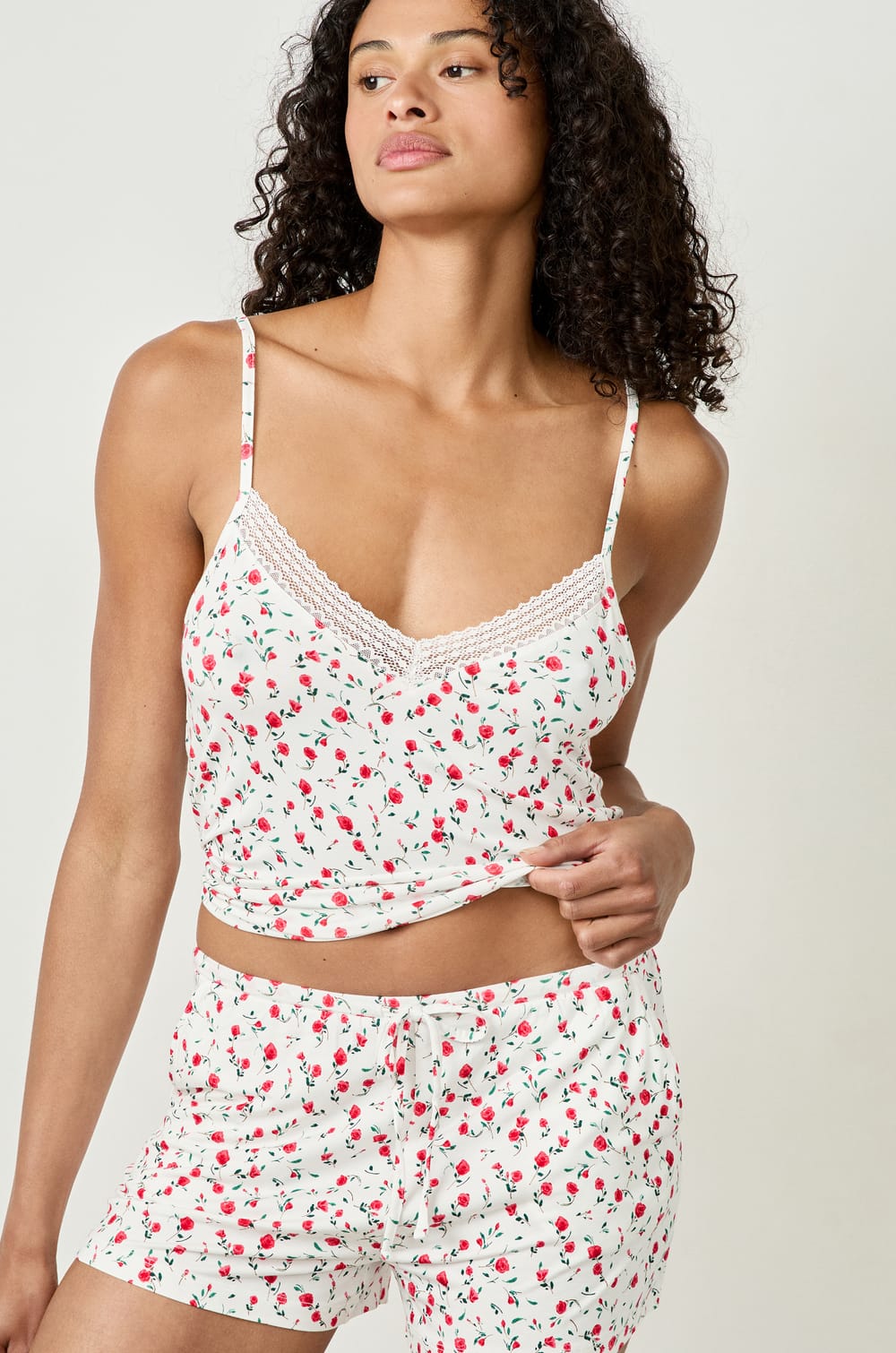 Floral Print Camisole;${refinementColor}