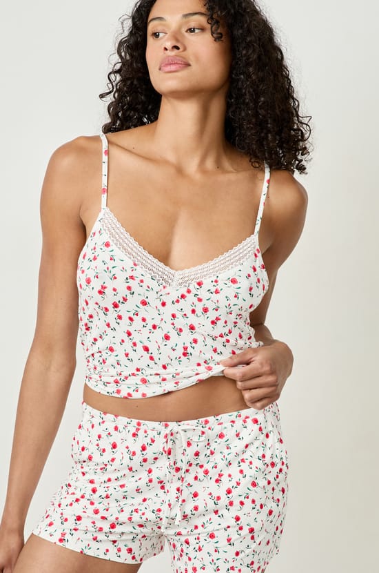 Floral Print Camisole;${refinementColor}