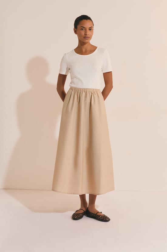 Robe longue en coton;${refinementColor}