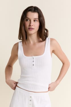 Pyjama tanktop van katoen;${refinementColor}