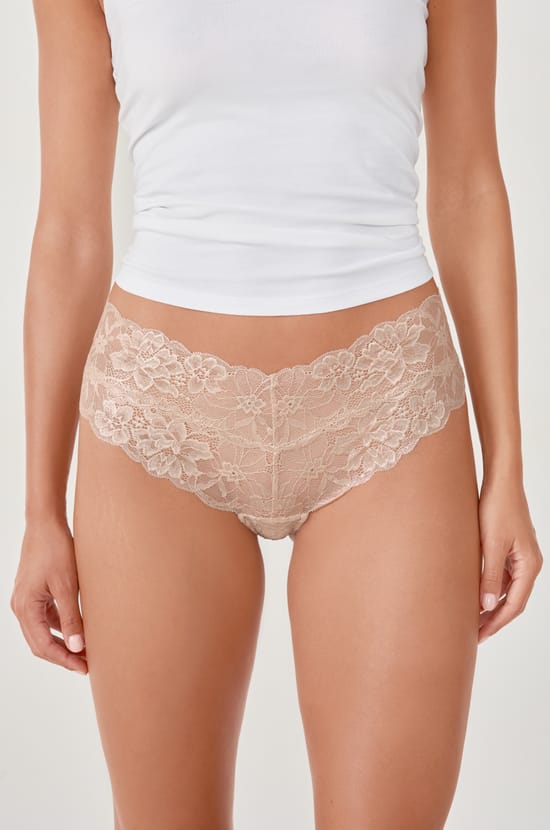 Iridescent Lace V-Shape Hipster;${refinementColor}