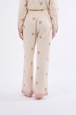 Pantalon de pyjama à motifs en coton;${refinementColor}