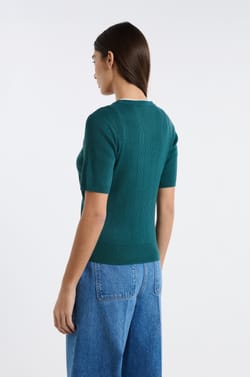 Pull col rond en maille fine;${refinementColor}