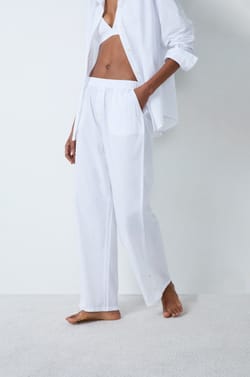 Cotton Pyjama Trousers;${refinementColor}