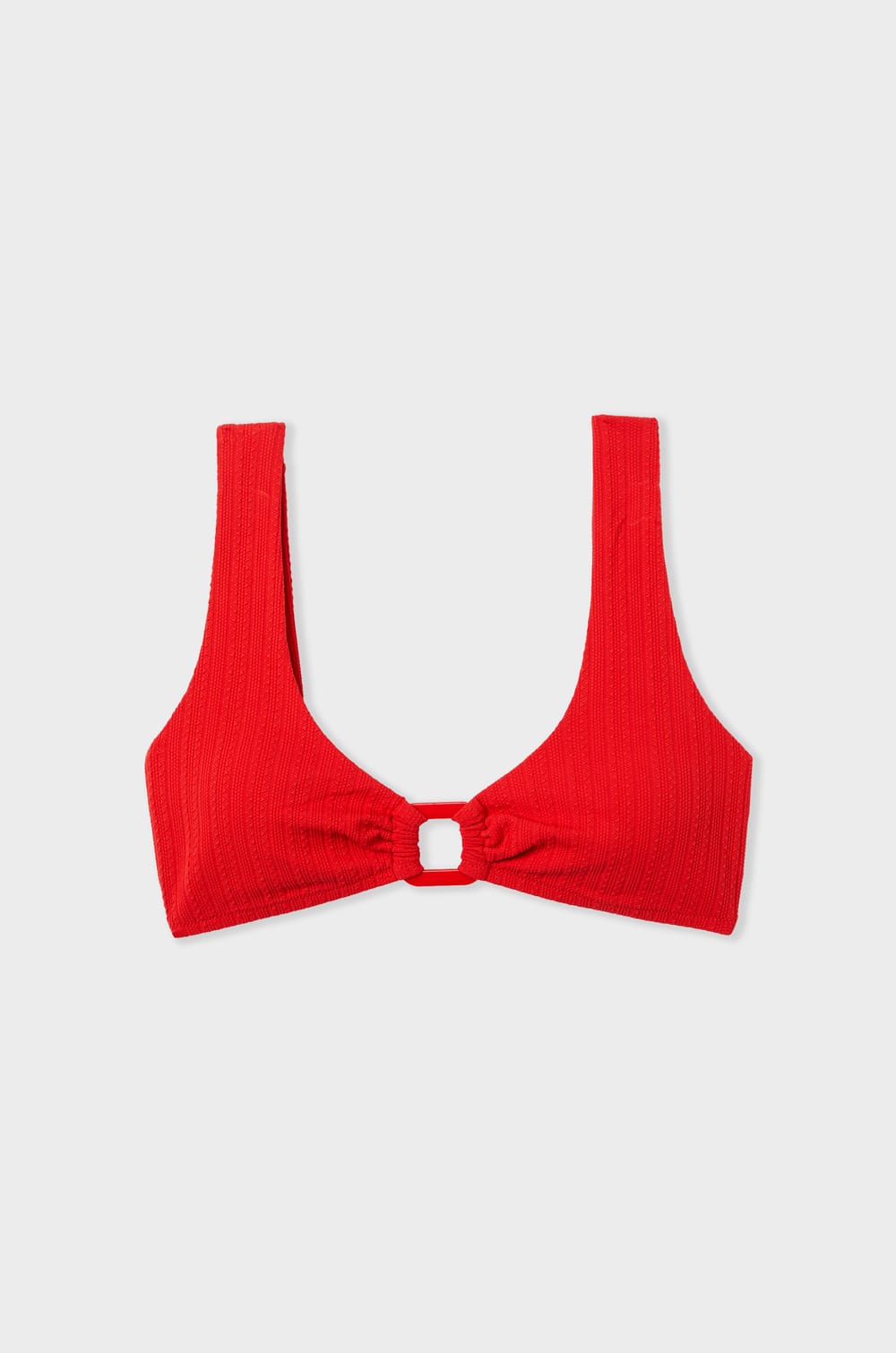 Brassière haut de maillot détail anneau;${refinementColor}