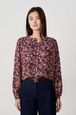 Chemise à motifs fleuris;${refinementColor}