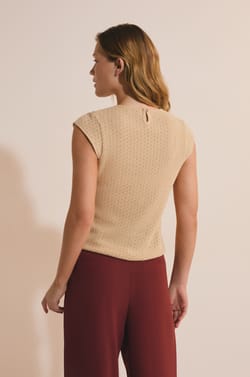 T-shirt sans manches avec coton;${refinementColor}