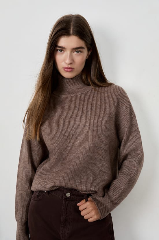 High Neck Sweater;${refinementColor}