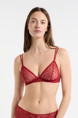 Soutien-gorge triangle en dentelle;${refinementColor}