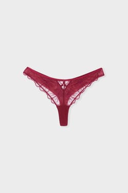 Embroidered detail tanga;${refinementColor}
