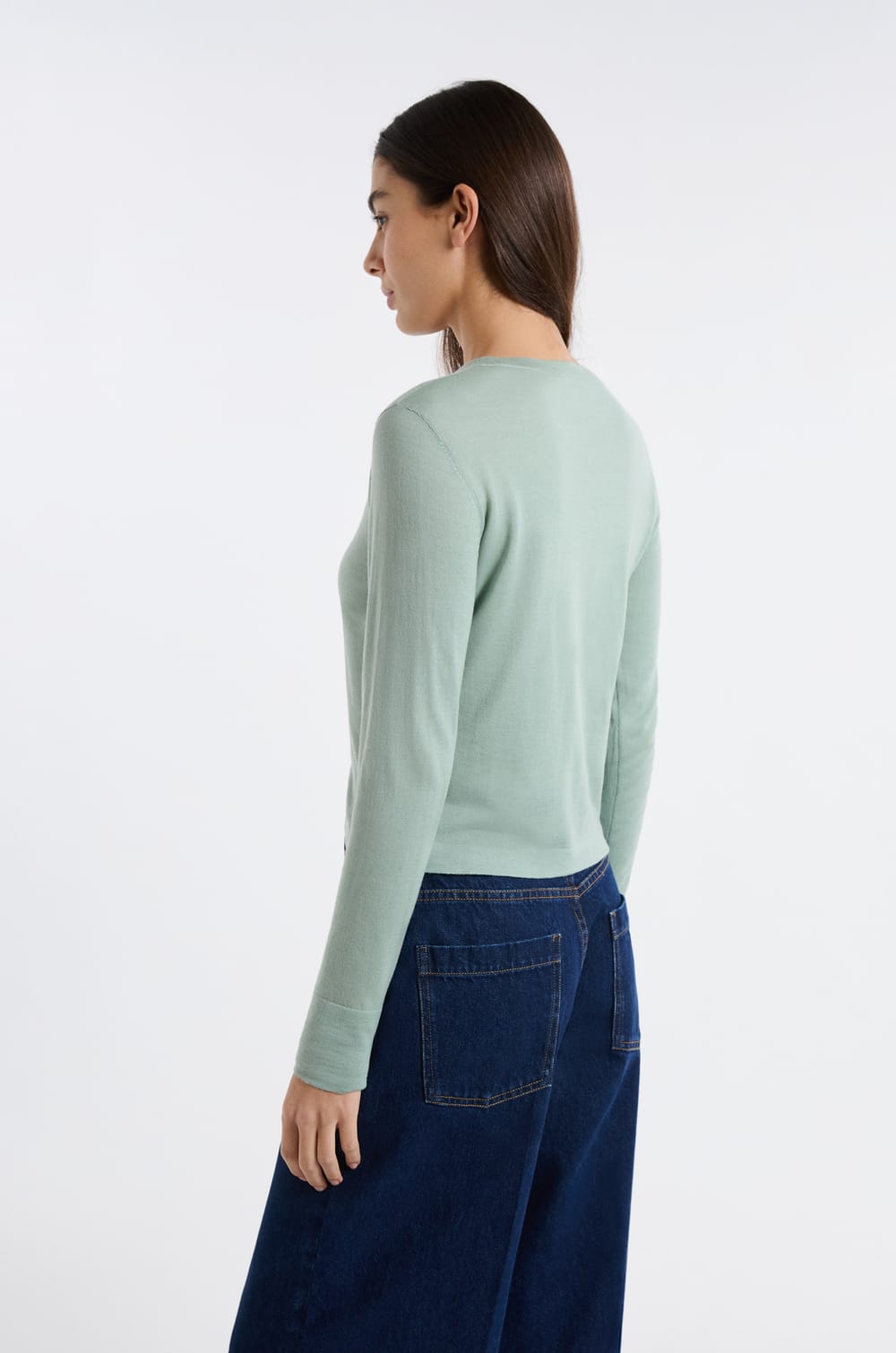 Cardigan 100% laine;${refinementColor}