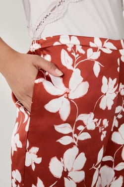 Pantalon de pyjama satiné à imprimés;${refinementColor}