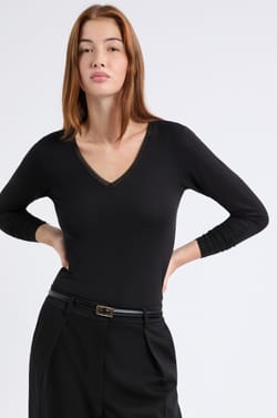 Long Sleeve Thermal Knit T-Shirt;${refinementColor}
