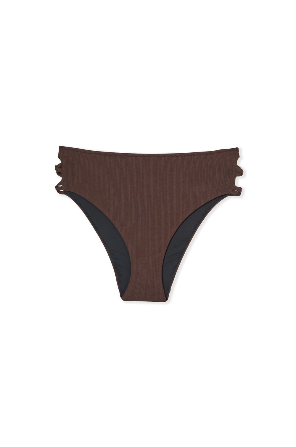 Bas de maillot de bain taille haute lac&eacute;;${refinementColor}