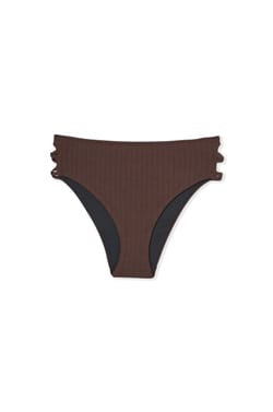 Bas de maillot de bain taille haute lac&eacute;;${refinementColor}