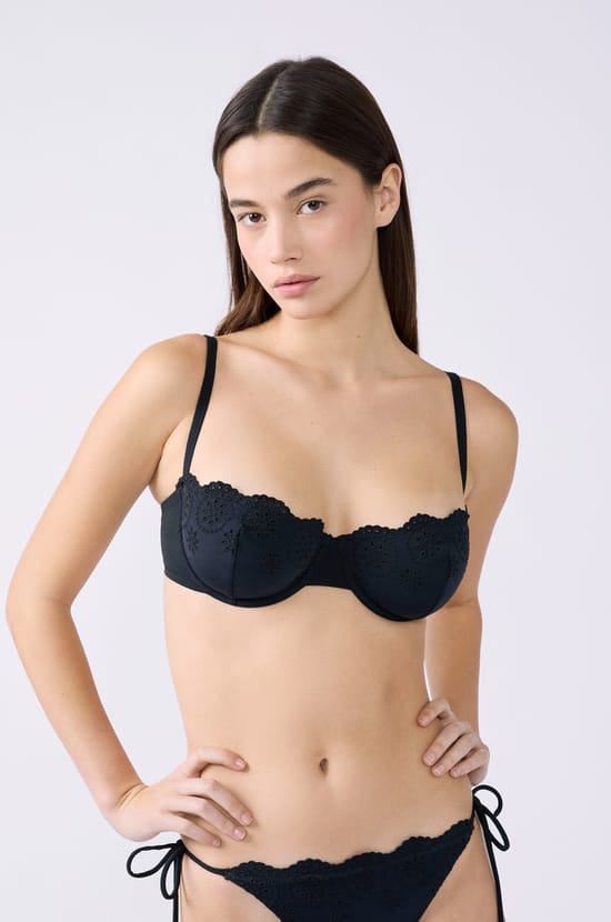 Bügel Bikini-Top mit Stickerei;${refinementColor}