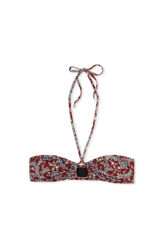 Floral Bandeau Bikini Top;${refinementColor}