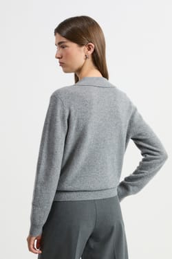 Polo-Neck Cashmere Sweater;${refinementColor}
