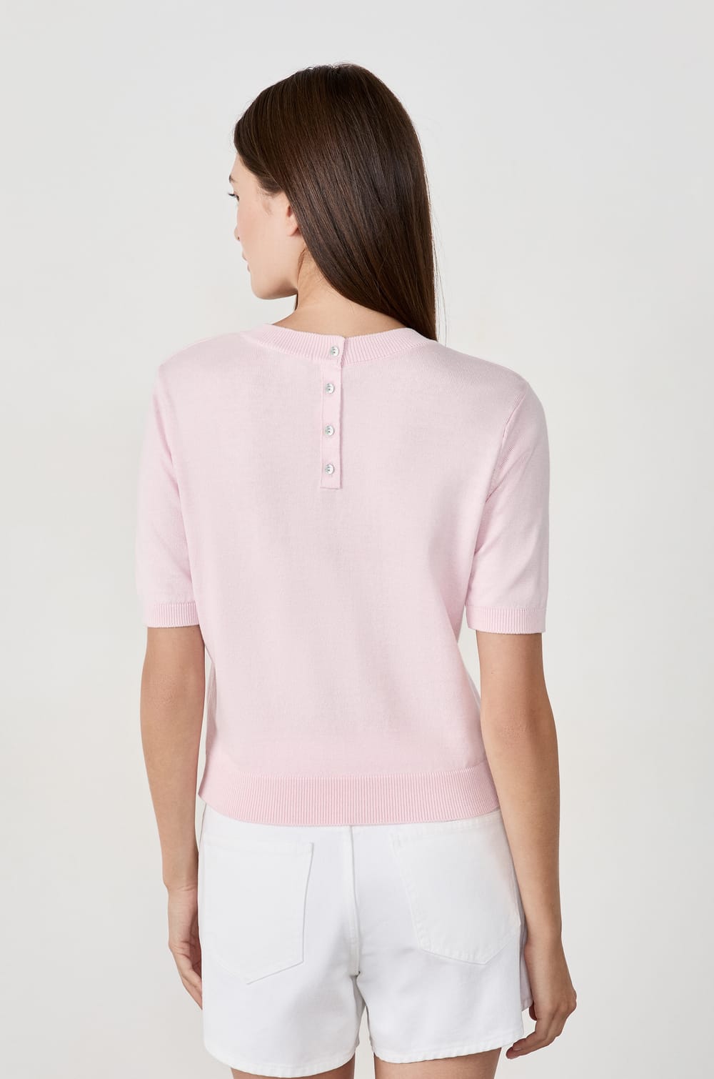 Short-sleeved sweater;${refinementColor}