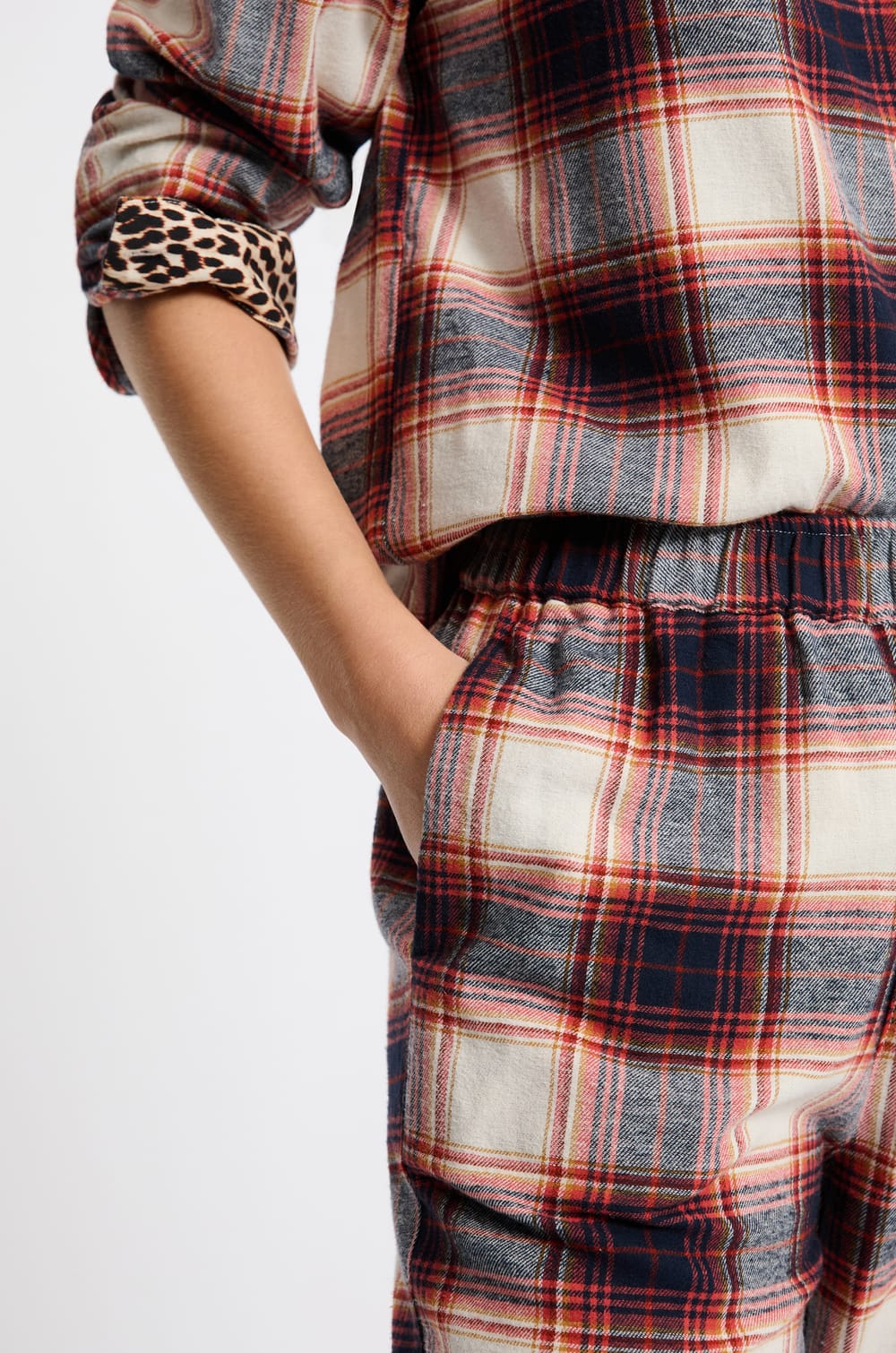 Plaid Pajama Pants;${refinementColor}