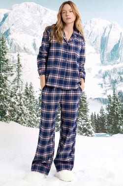 Checkered Cotton Pyjama Trousers;${refinementColor}