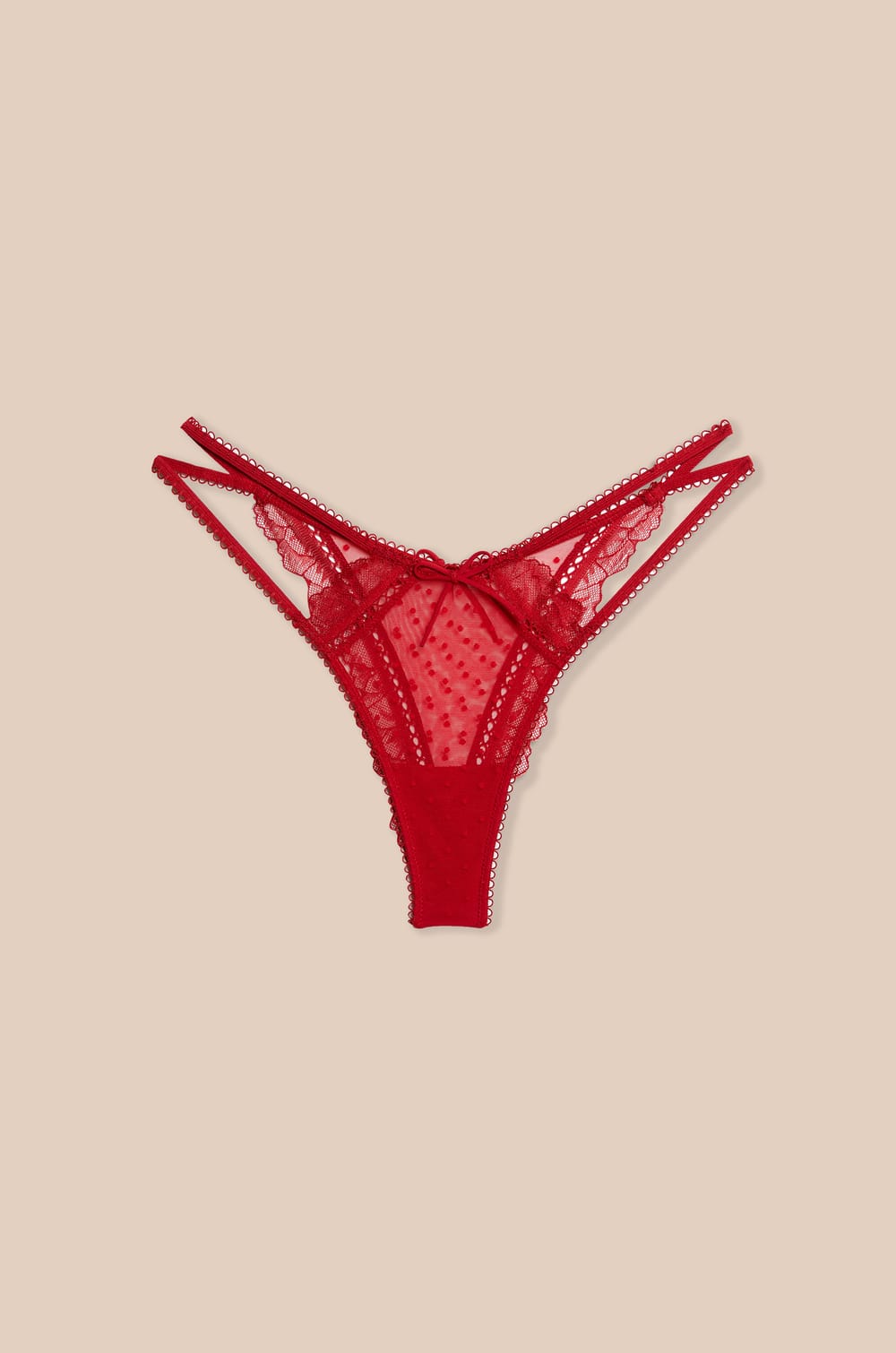 Lace and Tulle Tanga;${refinementColor}
